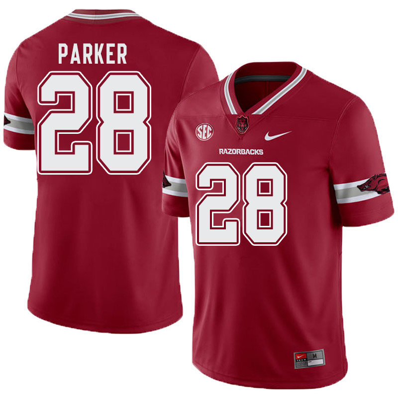 Men #28 Andrew Parker Arkansas Razorbacks College Football Alternate Jerseys-Cardinal